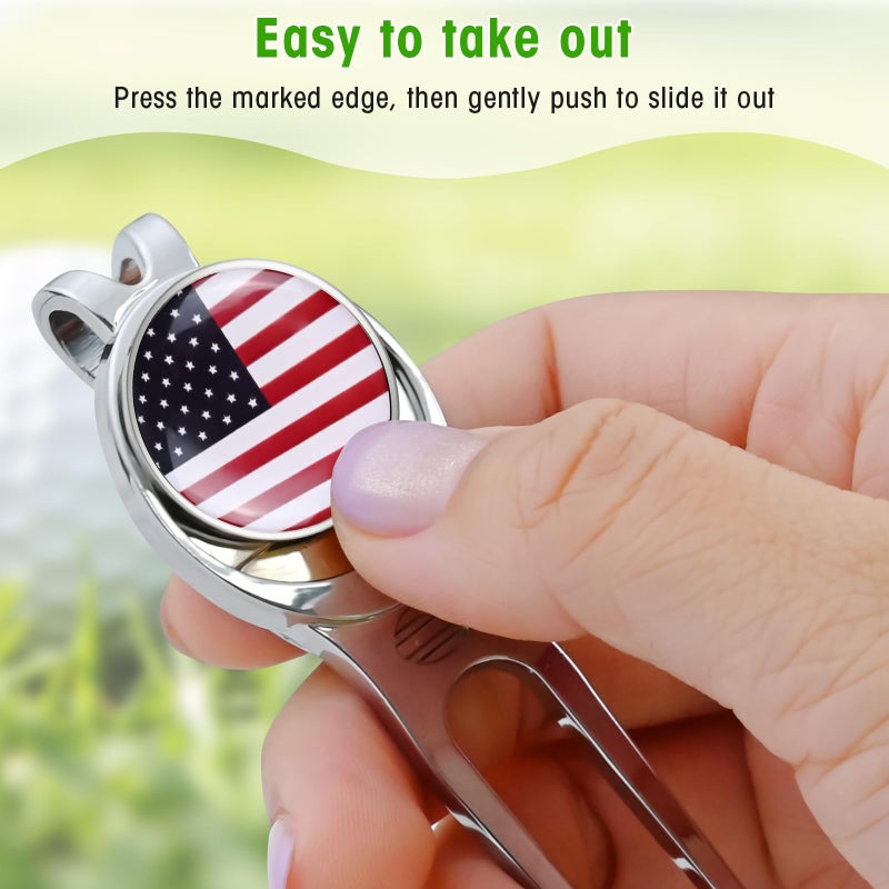 CHIVENIDO Golf Divot Repair Tool, Premium Metal Golf Ball Maker Magnetic Golf Divot Tool (1) - Image 3